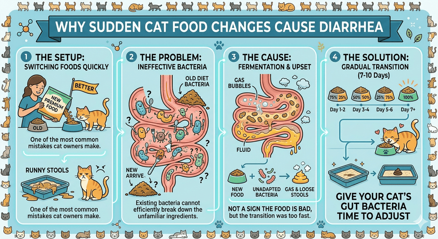 How to Switch Cat Food Without Causing Diarrhea